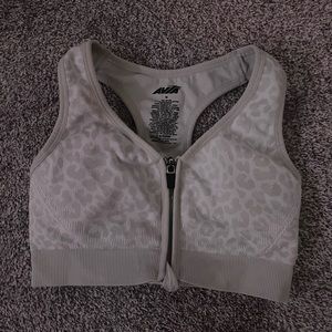 Zip Up Sports Bra